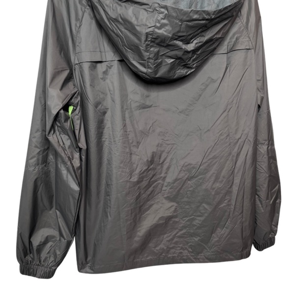 Hengli Dark Green Zip Up Hooded Wind Breaker Rain Jacket Coat - Picture 10 of 16